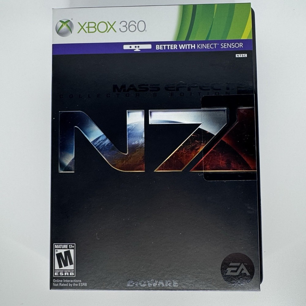 Mass Effect 3 N7 Collectors Edition Xbox 360 2 Disc Steelbook Art Book Patch CIB